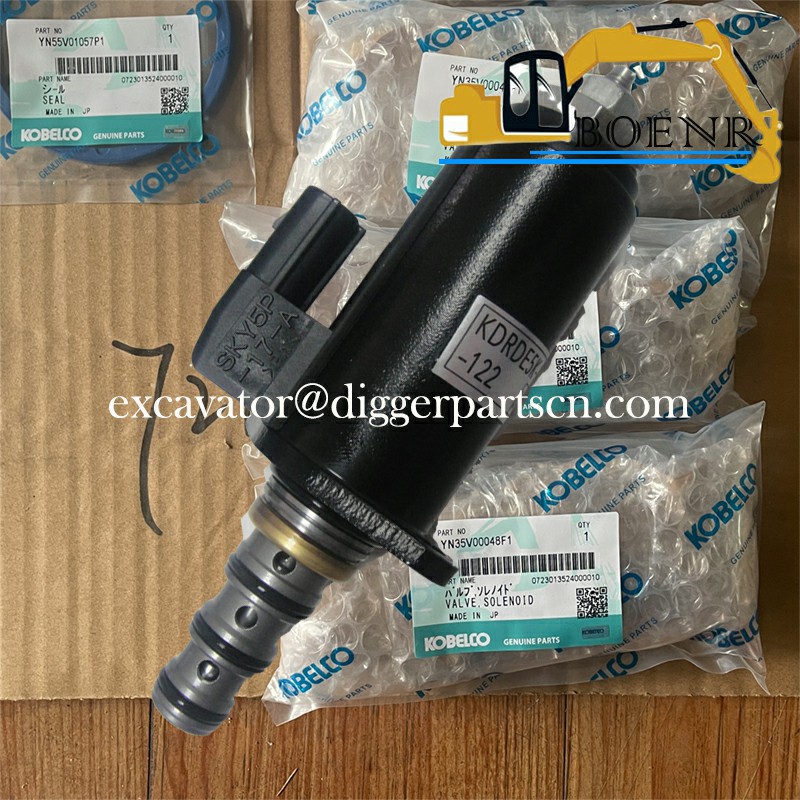 YN35V00048F1 KDRDE5K-31 30C50 -122 Solenoid Valve For SK140SR SK130-8 SK140-8 SK200-8 SK210-8