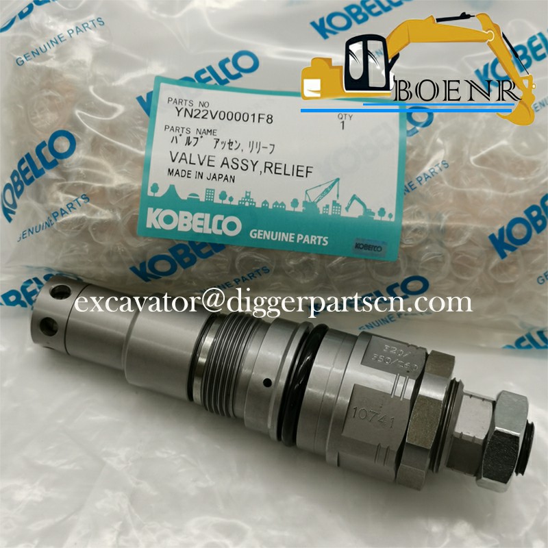 YN22V00001F8 YN22V00001F4 Main Relief Valves for Kobelco SK200-8 SK210LC-8 SK210-9 SK250-8 SK330-8