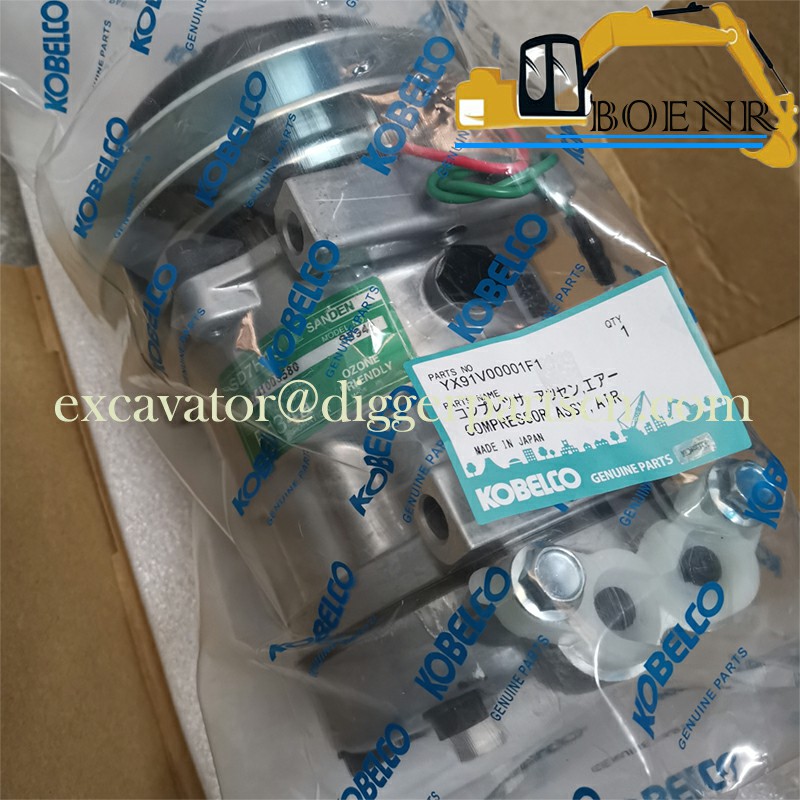 YX91V00001F1 Air Conditioning Compressor For SK70SR SK115SR SK200SR SK210-8 SK200-8 SK260-9 SK295-8 