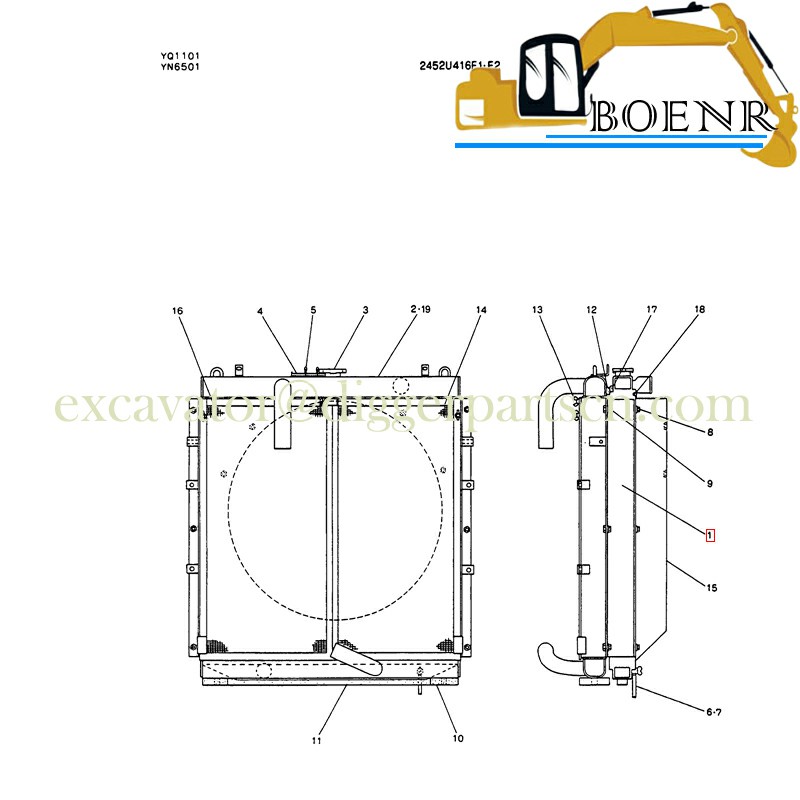 BNR excavator Parts