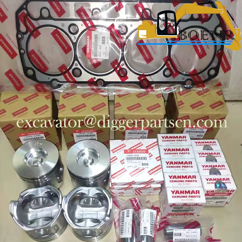 VV12900522080 129005-22080 4TNV88 Engine Piston&Ring For SK27SR-5 SK30SR SK35SR SK55 ZX40U-2 ZX50U