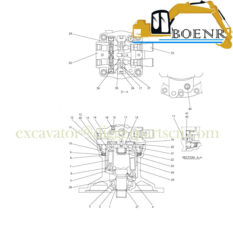 BNR excavator Parts