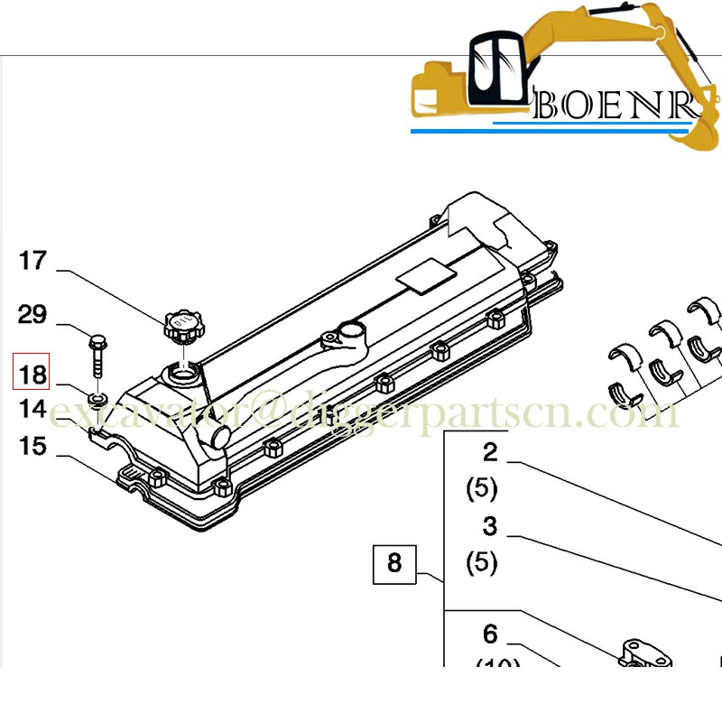 BNR excavator Parts