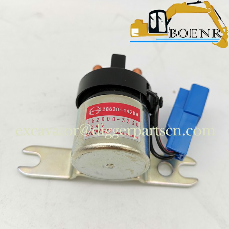 VH286201420 28620-1420A 88630-E0200 J05E Engine intake air heater relay For SK200-8 SK210-8 SK215SR 