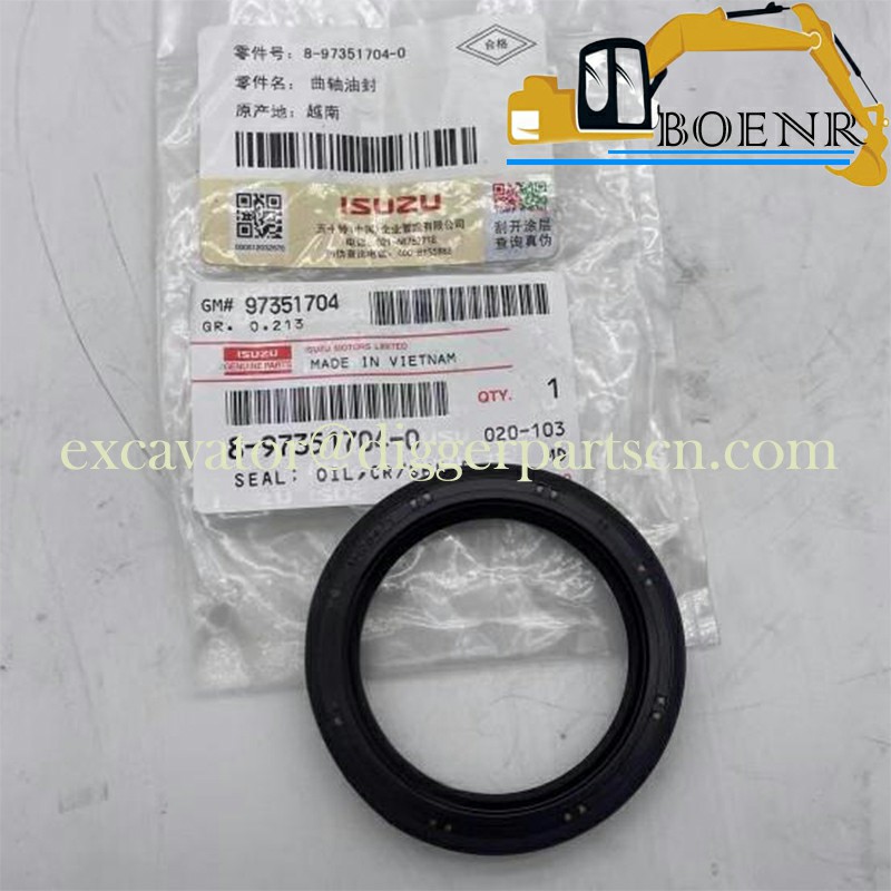 8-97351704-0 VI8973517040 4LE2 Engine Crankshaft Oil Seal For SK70SR SK80SC SK75-8