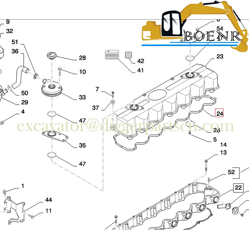 BNR excavator Parts
