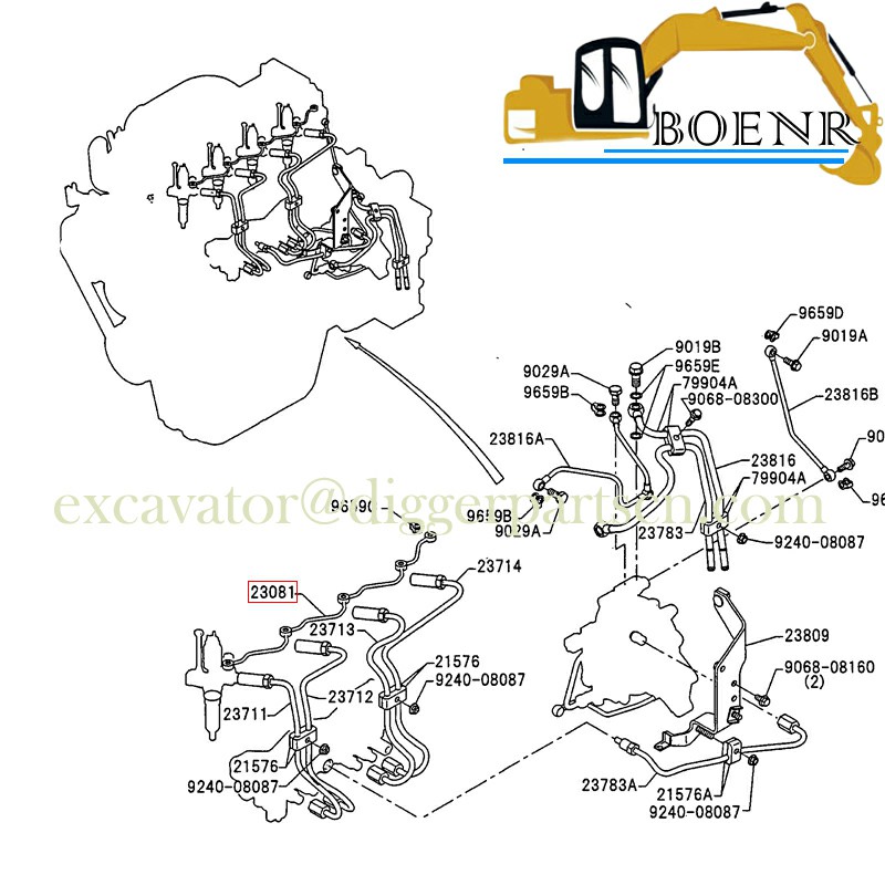 BNR excavator Parts