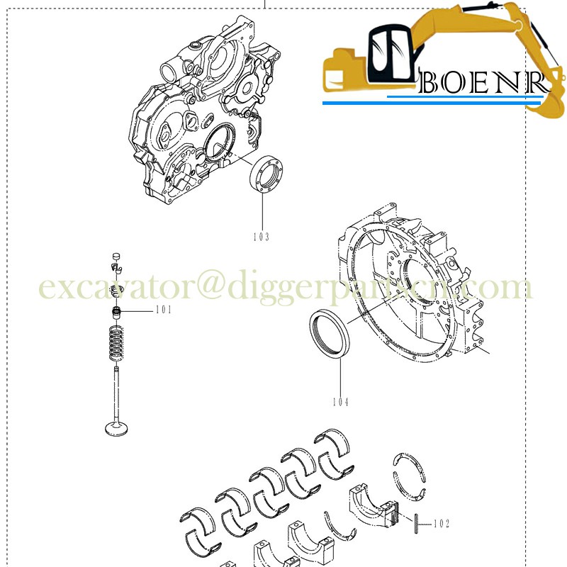 BNR excavator Parts
