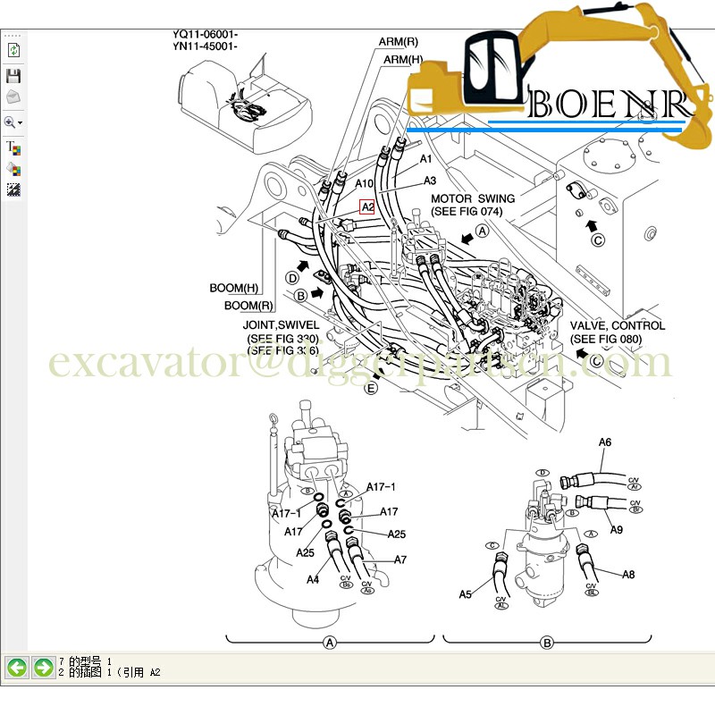BNR excavator Parts