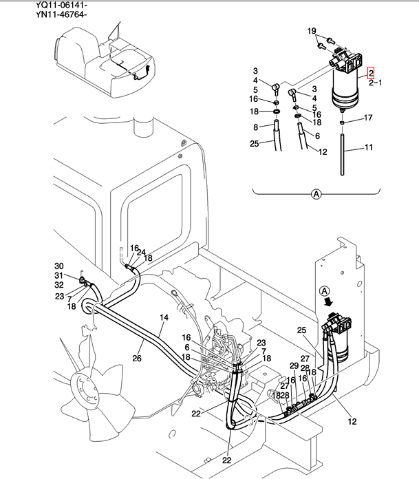 VH23390E0050 23390-E0050 J05E J08E Fuel Filter For SK200-9 SK200-8 SK200-10 SK250-10 SK230-10 SK250
