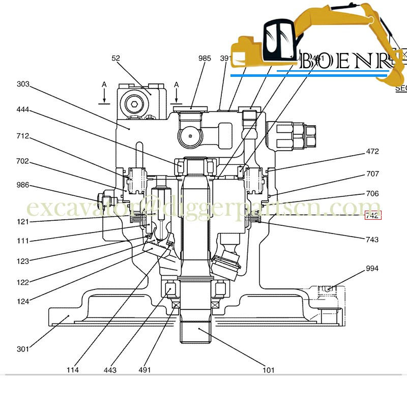 BNR excavator Parts