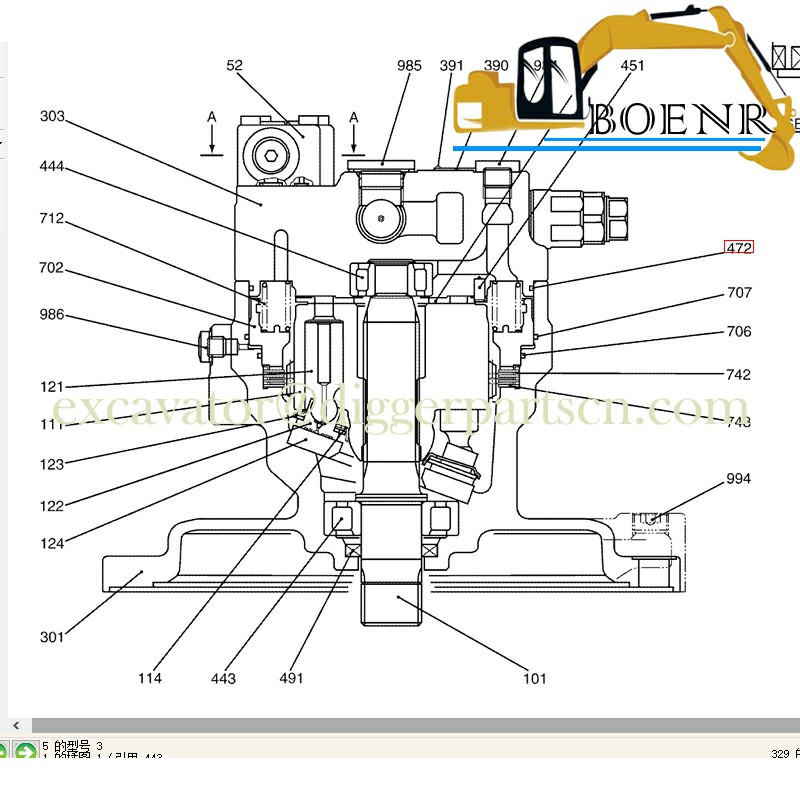 BNR excavator Parts