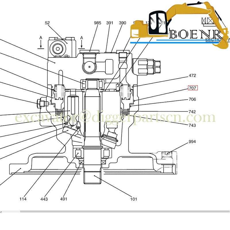 BNR excavator Parts