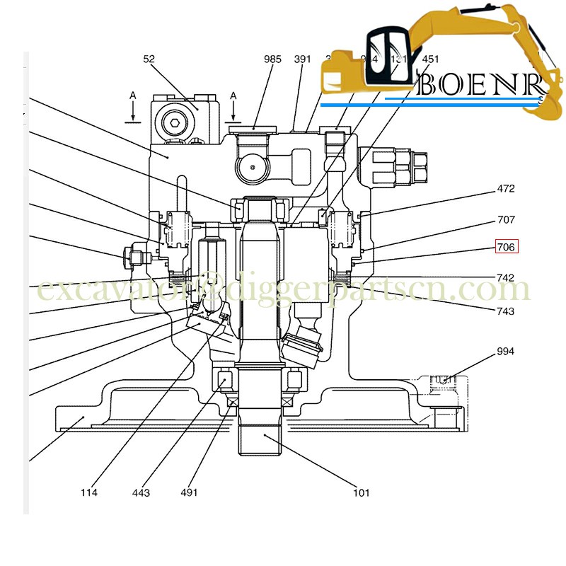 BNR excavator Parts