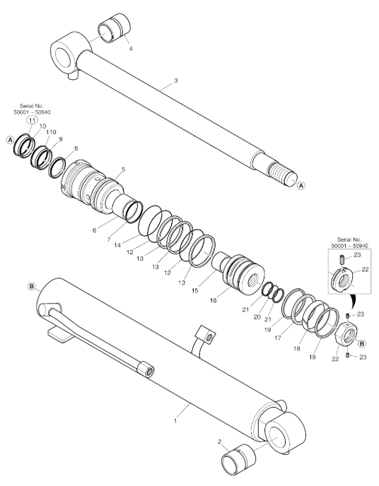 K9006671 Boom Cylinder Seal Kit For DX60R DX62R-3 DX63-3 E60 E62 E63 K9006671 Boom Cylinder Seal Kit For DX60R DX62R-3 DX63-3 E60 E62 E63