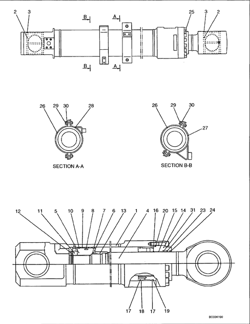 LS01V00004R300 Bucket Cylinder Seal kit For SK480-6 SK480-6E
