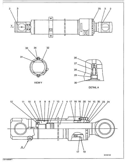 LS01V00003R300 Arm Cylinder Seal Kit For SK480-6 SK480-6E