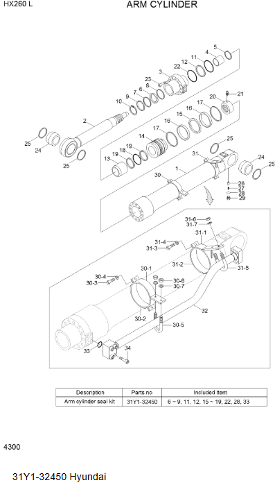 31Y1-32450 31Y132450 Arm Cylinder Seal Kit For R250LC-9 R260LC-9A R260LC-9S 31Y1-32450 31Y132450 Arm Cylinder Seal Kit For R250LC-9 R260LC-9A R260LC-9S