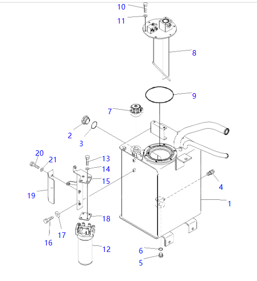 11Y-60-28710 419-60-35152 11Y6028710 Hydraulic Oil Filter for Wheel Loader WA200-6 WA150-5 WA250-5 11Y-60-28710 419-60-35152 11Y6028710 Hydraulic Oil Filter for Wheel Loader WA200-6 WA150-5 WA250-5