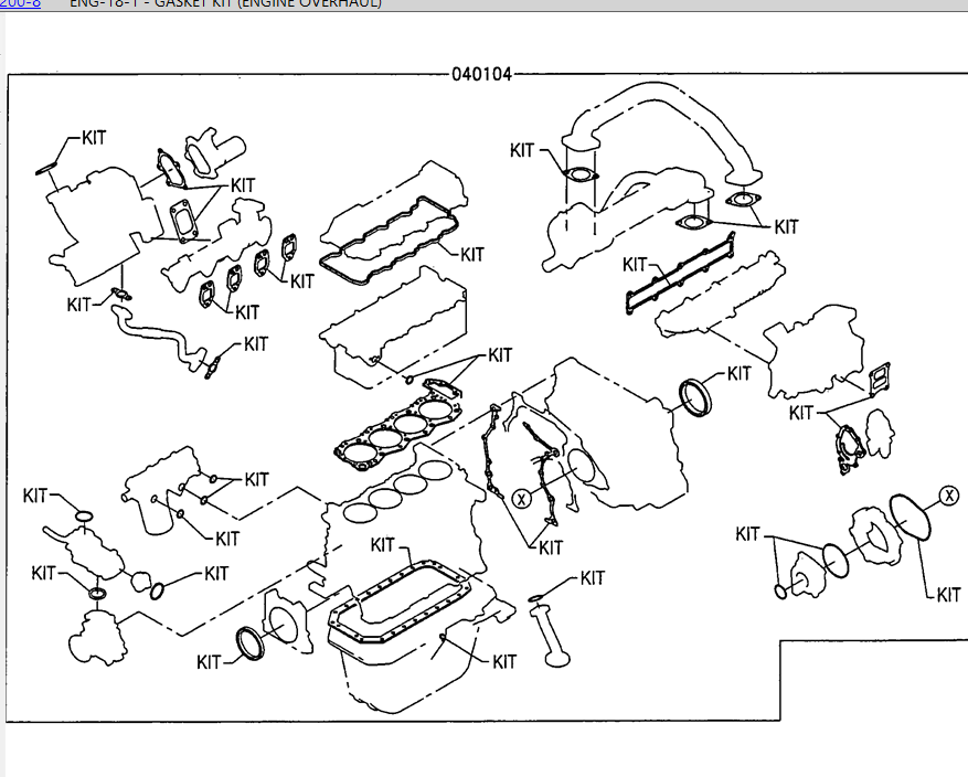 VH04111E0453 J05E Engine Overhaul Gasket kit For SK200-8 SK210-8 SK250-8 SK260-8 SK235SR VH04111E0453 J05E Engine Overhaul Gasket kit For SK200-8 SK210-8 SK250-8 SK260-8 SK235SR