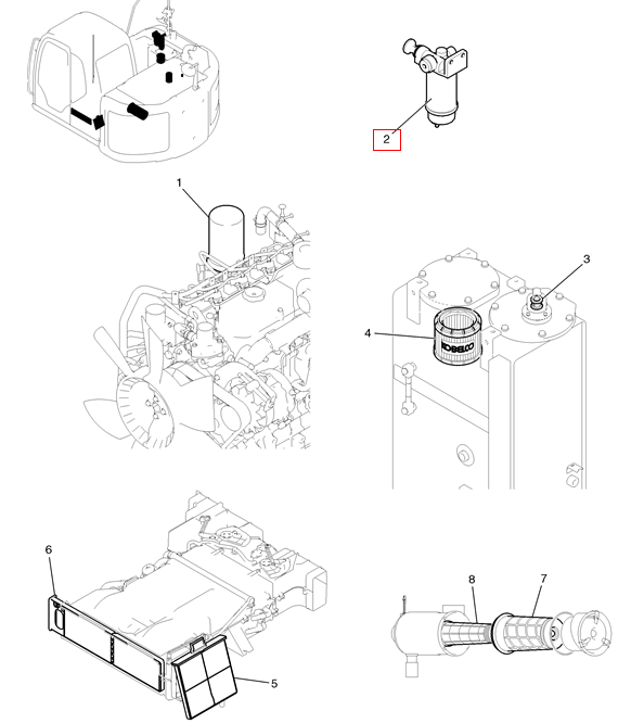 VA32G6200100 Fuel filter For SK130-8 SK140-8 SK135SR SK140SR VA32G6200100 Fuel filter For SK130-8 SK140-8 SK135SR SK140SR
