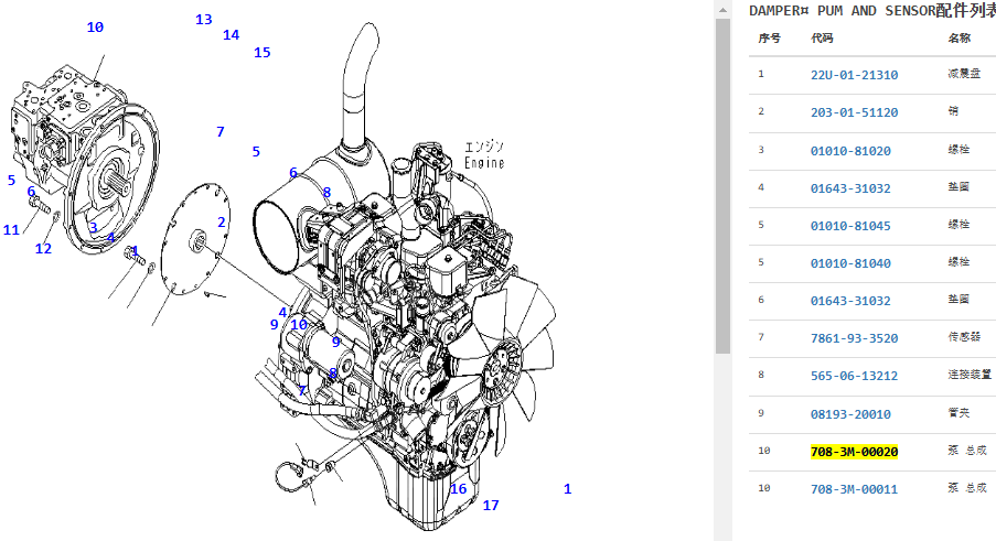 708-3M-00020 7083m00020 Hydraulic Pump For PC160-7 708-3M-00020 7083m00020 Hydraulic Pump For PC160-7
