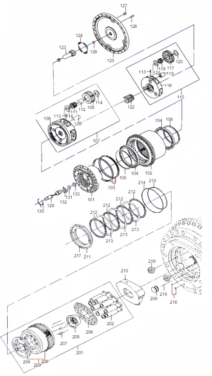 61016281 130101010117A GM70 Final Drive for SY335 SY365 SY375 61016281 130101010117A GM70 Final Drive for SY335 SY365 SY375