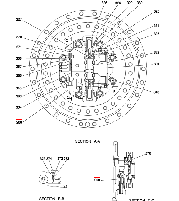 YN22V00036F1 final drive Motor Relief Valve For  SK200-8 SK210-8 SK210-9 SK215SR