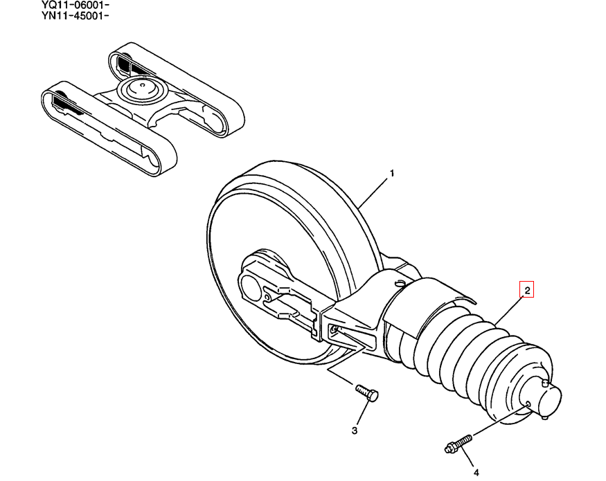 YN54D00037F1 YN54D00013F1 Track Adjuster Assy for SK200-8 SK210-8