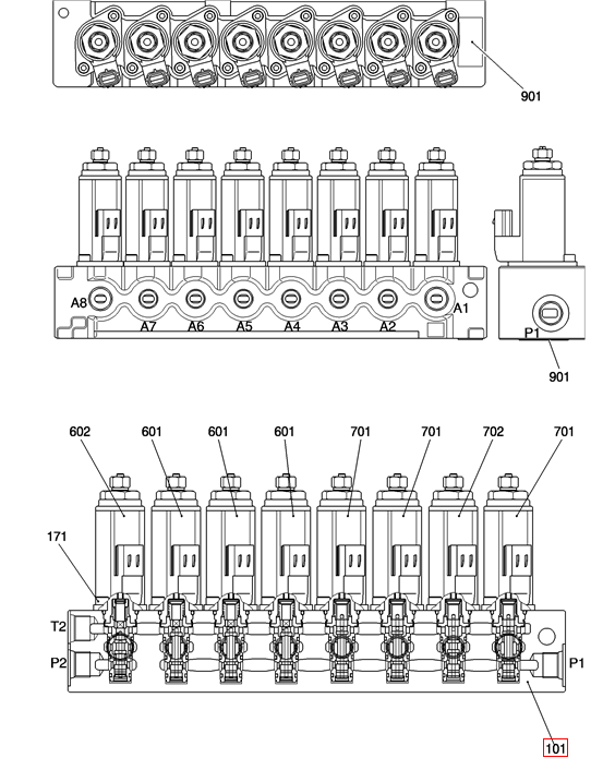 YN35V00047S101 Solenoid Valve Assembly Seat For SK130-8 SK140-8 SK200-8 SK210-8 SK250-8 SK260-8 YN35V00047S101 Solenoid Valve Assembly Seat For SK130-8 SK140-8 SK200-8 SK210-8 SK250-8 SK260-8