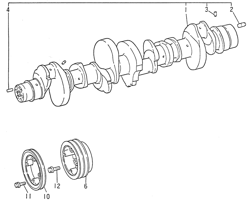 ME032800 ME130937 ME072197 ME072632 6D16 Engine Crankshaft For SK480-6 ME032800 ME130937 ME072197 ME072632 6D16 Engine Crankshaft For SK480-6