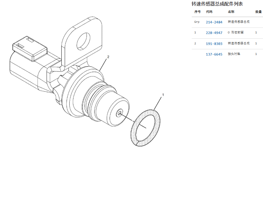 191-8303 1918303 Speed Sensor For Cat 365C 374D 385C 390D 191-8303 1918303 Speed Sensor For Cat 365C 374D 385C 390D