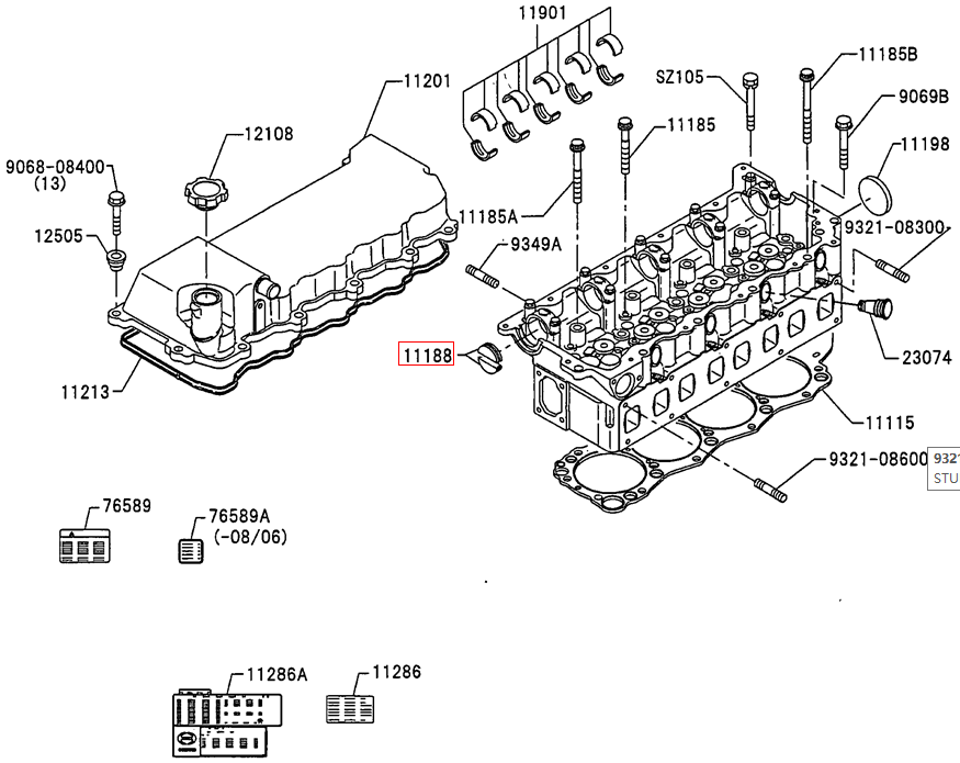 VH111881062A VH11188E0010 11188-E0010 11188-1062A J05E Engine Camshaft Housing for SK200-8 SK210D-8 VH111881062A VH11188E0010 11188-E0010 11188-1062A J05E Engine Camshaft Housing for SK200-8 SK210D-8