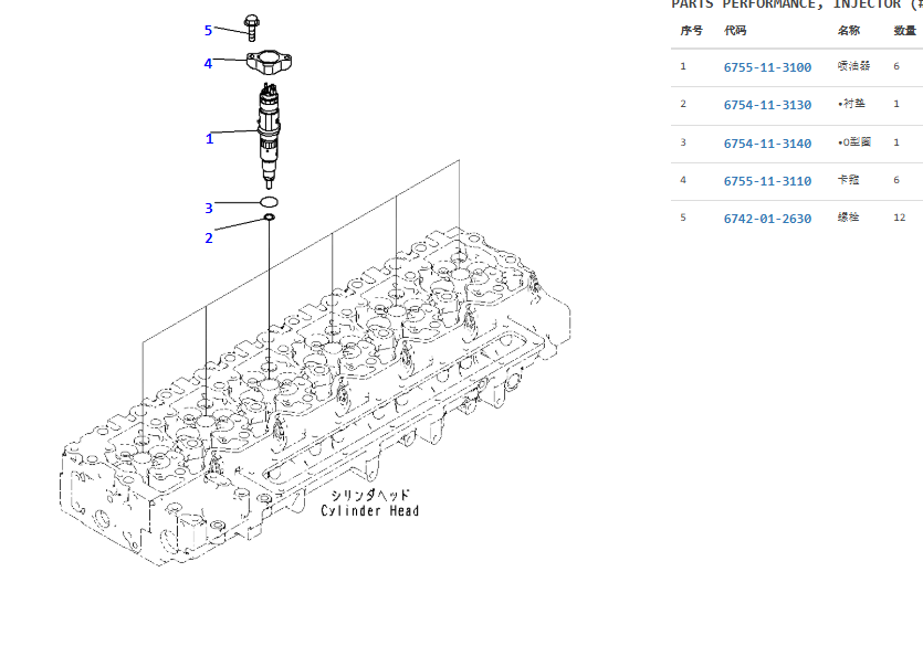 6755-11-3100 0445120231 6D107E-2 QSB6.7 Engine Injector For PC240LC-10 PC290LC-10 6755-11-3100 0445120231 6D107E-2 QSB6.7 Engine Injector For PC240LC-10 PC290LC-10