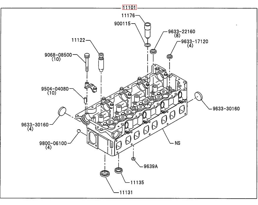 VH111014950A 11101-E0B61 VH11101E0411 VH11101E0410 J05E Engine Cylinder Head For SK200-8 SK210-8 VH111014950A 11101-E0B61 VH11101E0411 VH11101E0410 J05E Engine Cylinder Head For SK200-8 SK210-8