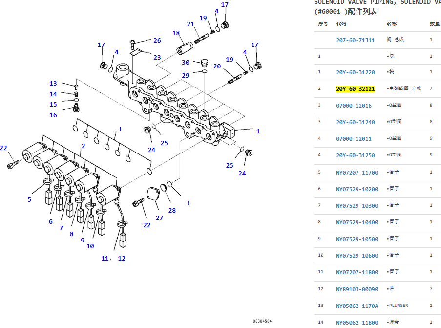 20Y-60-32121 20Y‑60‑32120 rotary solenoid valve For PC220-8 PC240-8 PC290-8 PC350-8 PC480-8 PC200-8 20Y-60-32121 20Y‑60‑32120 rotary solenoid valve For PC220-8 PC240-8 PC290-8 PC350-8 PC480-8 PC200-8