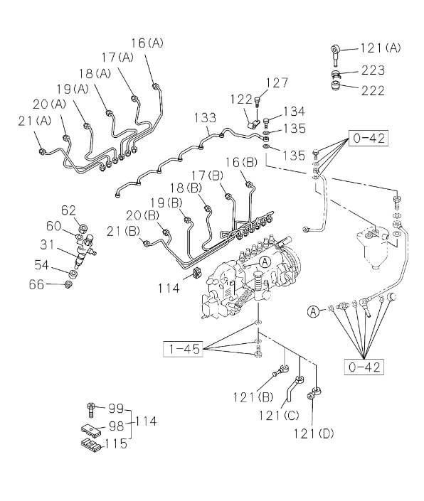 1-15300421-0 1153004210 6BG1 Engine Fuel Injector For ZX240-3 ZX270-3 1-15300421-0 1153004210 6BG1 Engine Fuel Injector For ZX240-3 ZX270-3