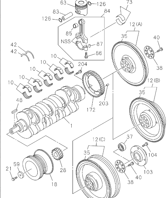 8973888284 8-97388828-4 4JJ1 Engine Crankshaft For ZX110-3 ZX130-3 ZX135-3 ZX140-3 ZX145-3 ZX160-3 8973888284 8-97388828-4 4JJ1 Engine Crankshaft For ZX110-3 ZX130-3 ZX135-3 ZX140-3 ZX145-3 ZX160-3