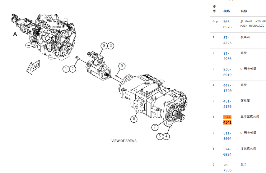 550-4341 5504341 K7V180 hydraulic pump For CAT 336GC 340GC 345GC 550-4341 5504341 K7V180 hydraulic pump For CAT 336GC 340GC 345GC