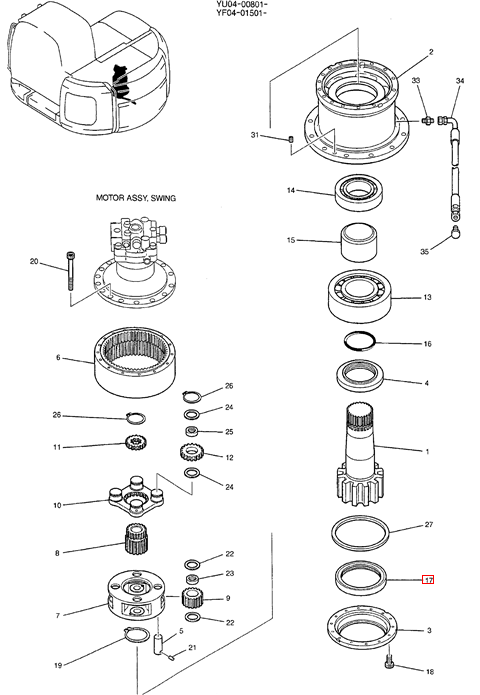 LQ32W01021P1 Swing Reduction Shaft Oil Seal For SK230-6 SK235SR SK250LC SK250-6E LQ32W01021P1 Swing Reduction Shaft Oil Seal For SK230-6 SK235SR SK250LC SK250-6E