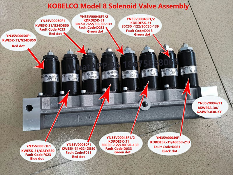 Fix Kobelco 8 Series 8-Bank Solenoid Valve Alarm | D023 D033 D013 D063 F013 F033 Troubleshooting