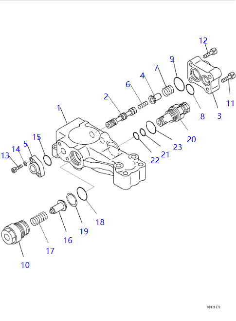 709-70-76101 7097076101  Relief Valve For PC130-8 PC128-2 PC130-6 PC130-7 PC138-2 PC340-6 PC450-6