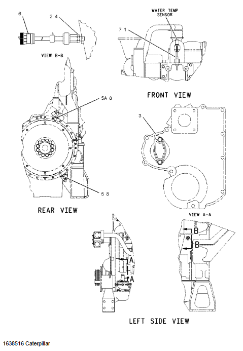 163-8516 1638516 GP Pressure Sensor For CAT  3306B 3406B 3408 3408B 3408C 3412 Engine