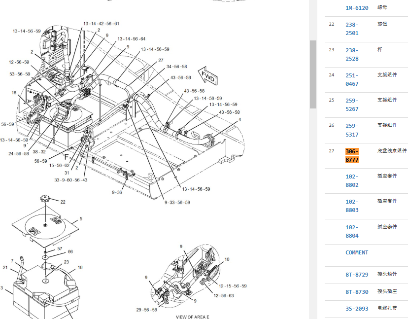 306-8777 3068777 main Wiring Harness For CAT 320D 323D 306-8777 3068777 main Wiring Harness For CAT 320D 323D