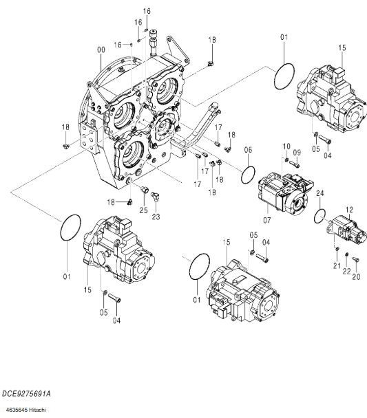 4635645 Hydraulic Pump For ZX1200-6 ZX650-3 ZX670-3 ZX850-3 ZX870-3 4635645 Hydraulic Pump For ZX1200-6 ZX650-3 ZX670-3 ZX850-3 ZX870-3