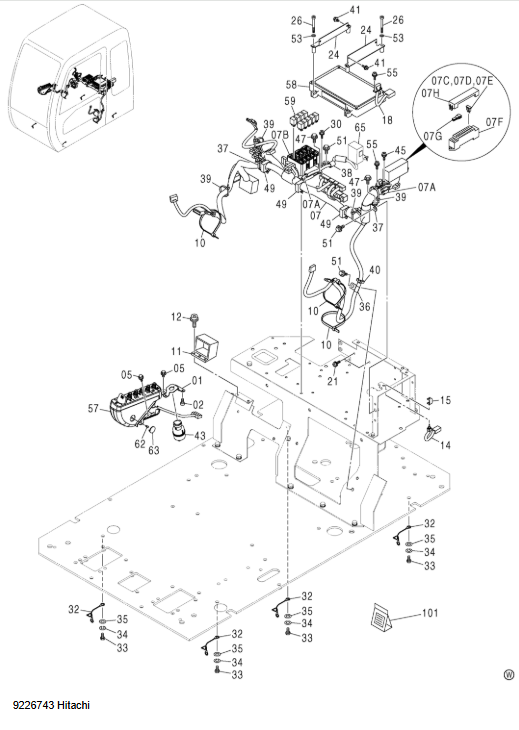 9226743 Controller For ZX120 ZX130 9226743 Controller For ZX120 ZX130