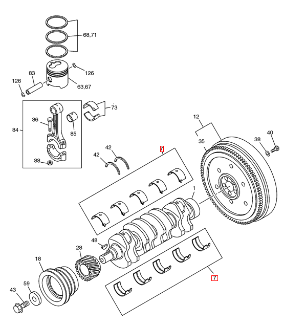 8-98089084-0 8980890840 VI8980890840 4LE2 Engine Crankshaft Bearing For SK75-8 SK70SR SK80SC 8-98089084-0 8980890840 VI8980890840 4LE2 Engine Crankshaft Bearing For SK75-8 SK70SR SK80SC