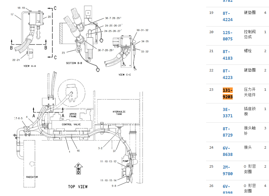131-9203 1319203 Pressure Sensor For CAT 320B 320C 325B 325C 325D 330B 330C 330D 345B 345C