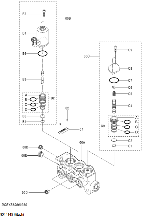 9314145 Solenoid Valve For ZX200-5G ZX210H-5G ZX240-5G ZX250-5G ZX280-5G ZX290-5B ZX350-5B ZX330-5G 9314145 Solenoid Valve For ZX200-5G ZX210H-5G ZX240-5G ZX250-5G ZX280-5G ZX290-5B ZX350-5B ZX330-5G