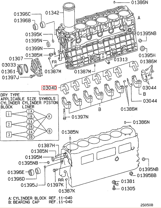 ME995344 ME995564 Crankshaft bearing for Mitsubishi 6D16 6D17 6D14 6D15 ME995344 ME995564 Crankshaft bearing for Mitsubishi 6D16 6D17 6D14 6D15
